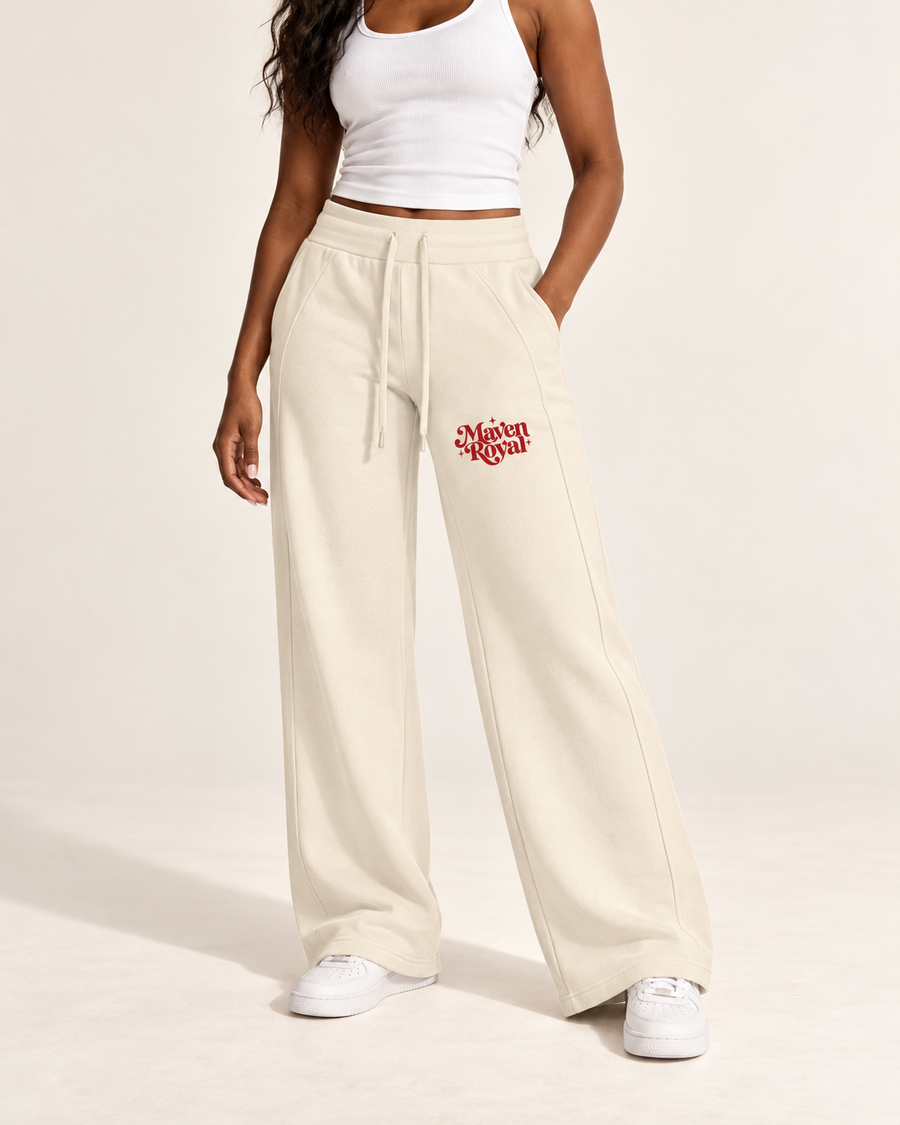 Royal Signature Wide-Leg Fleece Pants