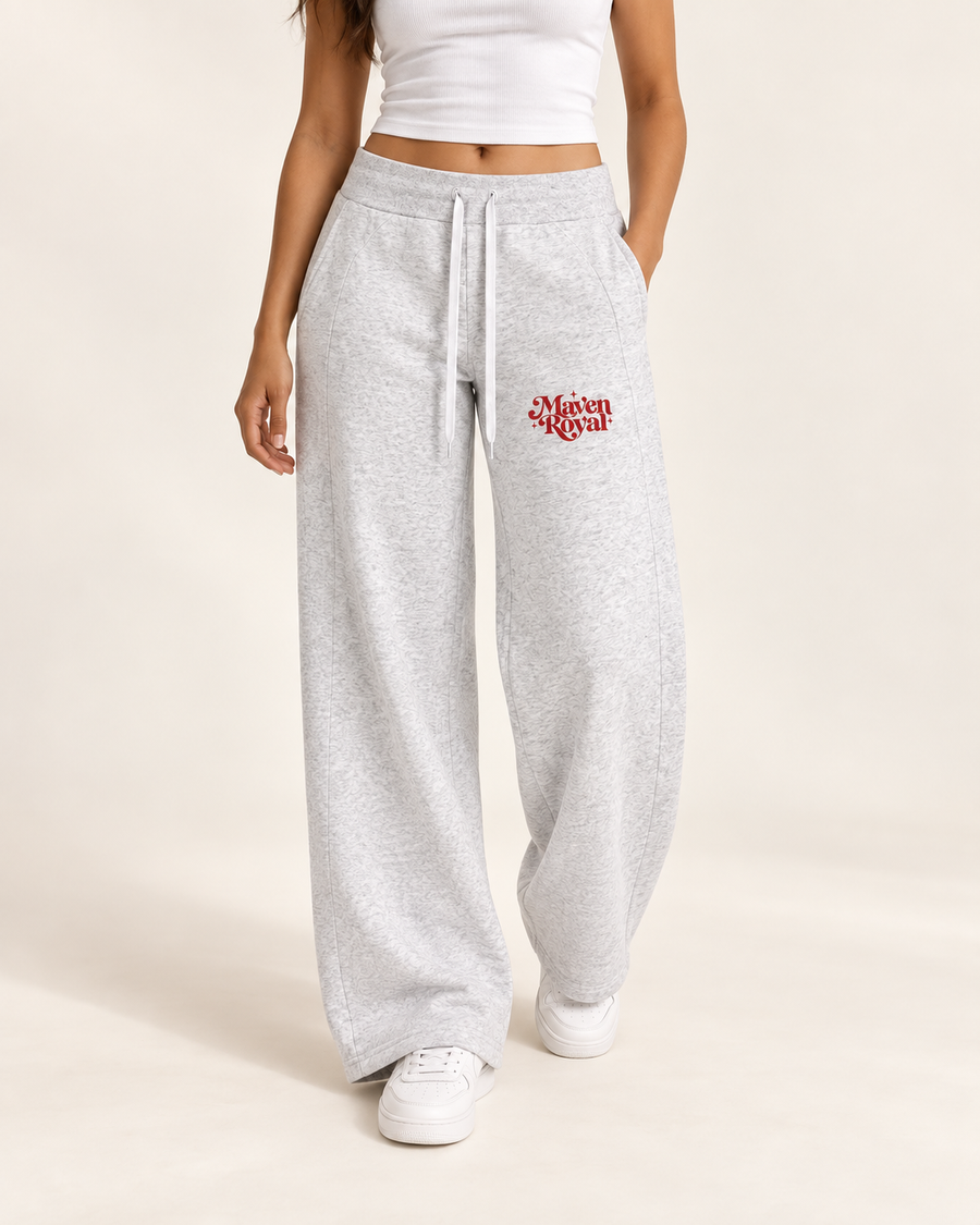 Royal Signature Wide-Leg Fleece Pants